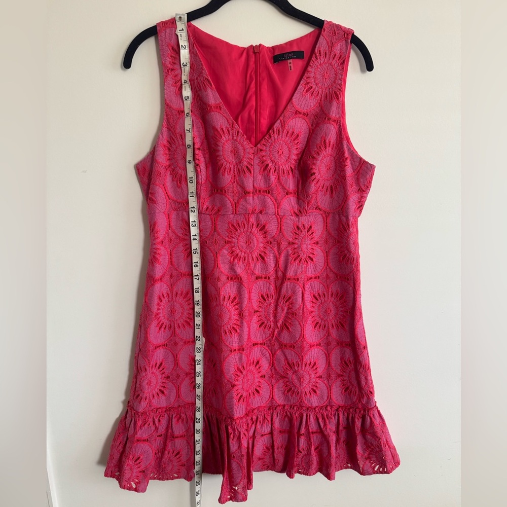 Trina Turk Hot Pink Floral Lace Mini Dress - Picture 4 of 8